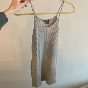 French Connection Gray Sweater Tank Dress